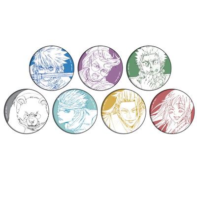 Карта Jujutsu Kaisen the Movie 0 01 Бархатный дизайн Значок-пуговица Коробка из 7 штук