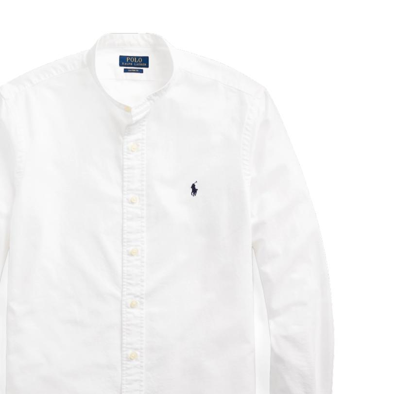 Рубашка оксфорд с длинным рукавом Polo Ralph Lauren с маленьким логотипом пони Мужские рубашки MNPOWOV16820342-100