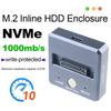 Док-станция для SSD M.2 SSD-адаптер USB Type-C M.2 NVME/SATA Caddy Box 10 Гбит/с Внешний корпус M Key Mobile Hard Drive Base