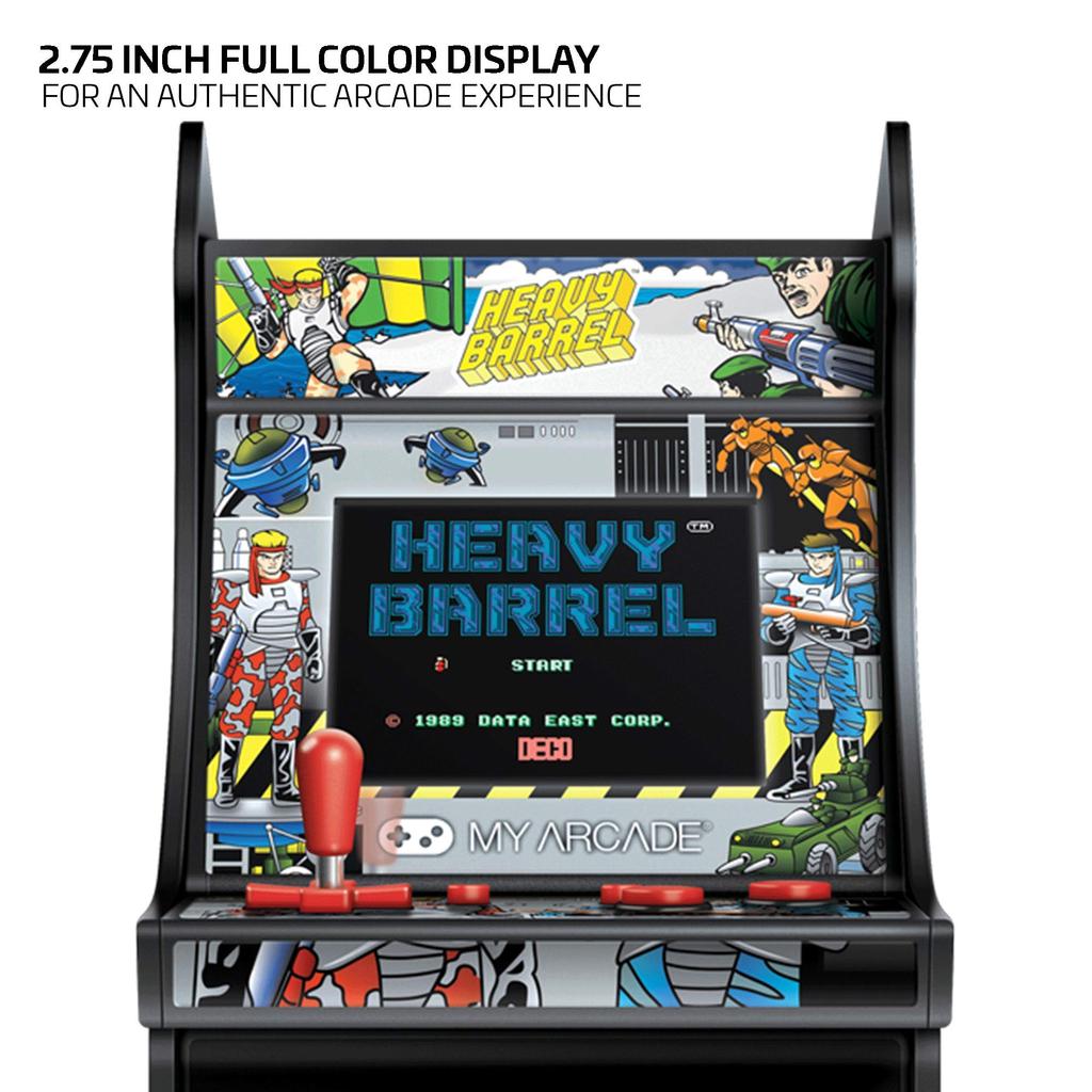MyArcade Ретро Мини-игра Heavy Barrel Желтая 6,75", и Черная, DGUNL-3205