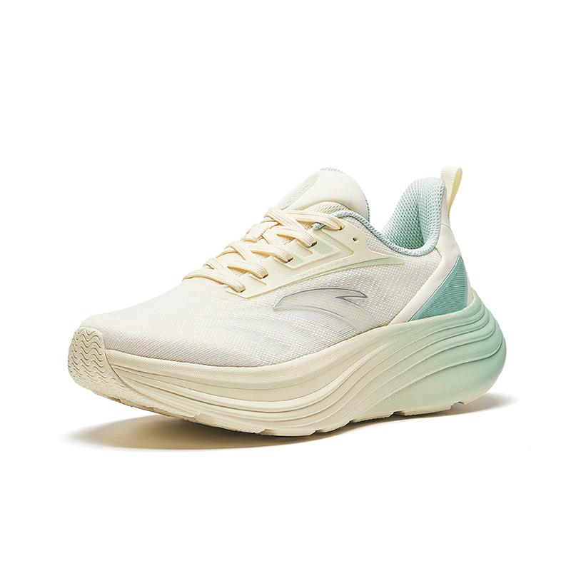 Anta Thick Sole Versatile Comfortable Breathable Low Top Running Shoes Women Sneaker White Blue 922435510-3