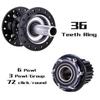 Mountain Bike 6 Pawls Disc Brake Hub 32 Hole Hub for 8/ 9/ 10/ 11/ 12/ 13 Speed Cassette