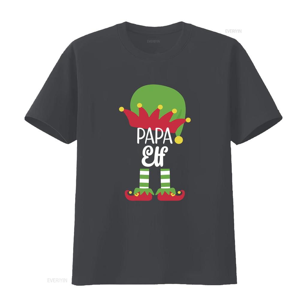 Christmas Unisexs Papa Elf T Shirt vintage Washed Breathable graphic Slightly fashion Top For Everyday Wear Unisex Versatile