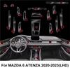 Автомобильная предварительно вырезанная защитная пленка из ТПУ для Mazda 6 Atenza 2020-2026 Прозрачный PPF Консоль Навигатор Переключатель Дверь Аксессуары