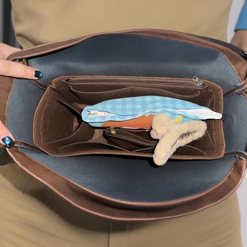 Набор сумок для мамы и дочки, дизайнерские сумки, войлочный органайзер для внутренней сумки, войлочная сумка-вкладыш, аксессуары для макияжа, войлок 27x12x16см