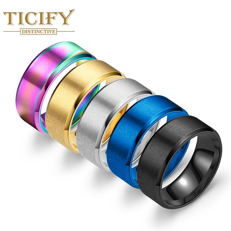 Planted Oblique Scrub Titanium Steel Ring Male Couple Ring Gandal Jewelry