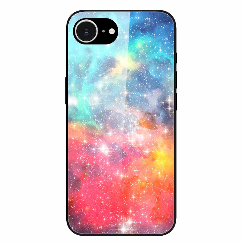 For iPhone 16E 2025 Case Black Bumper Tempered Glass Hard Phone Cases for iPhone16e 16e Back Cover for iPhoneSE SE 2025 Cool New