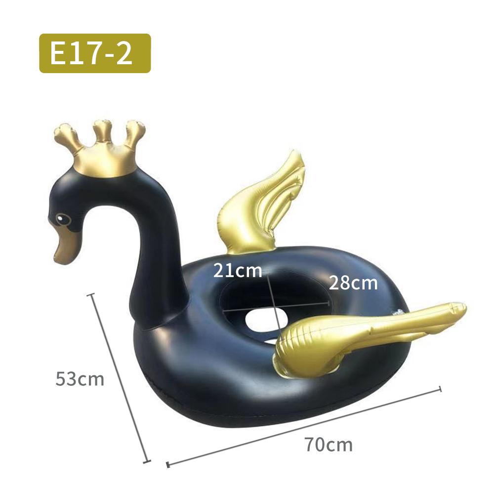 Inflatable Float Baby Swimming Circle White/Black Swan Swim Circle Water Fun Toys Children Holiday Water Sport Beach Party Toys