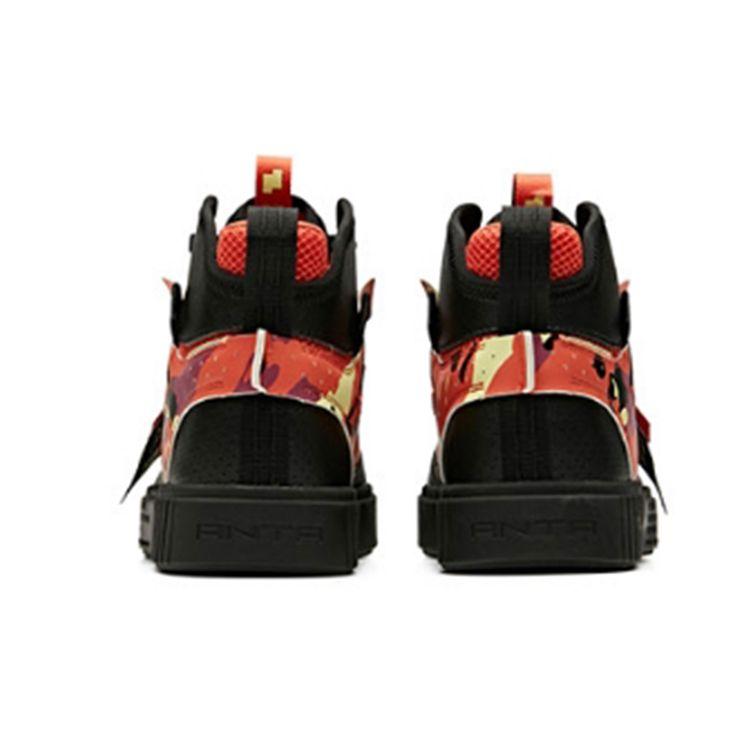 Anta Нескользящие легкие высокие кроссовки для скейтбординга мужские кроссовки черные красные камуфляжные 91948062-11