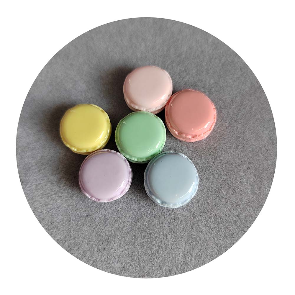 Cute Love Heart Round Macarons Hamburg Flatback Resin Cabochon Doll House Crafts DIY Phone Case Decoration Accessories