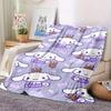 1pc Cute, Purple, Cinnamoroll RV Blanket, Digital Printed Flannel Blanket, Multi-Purpose Four Seasons Hypoallergenic Quilt for Sofa, Bed, Of