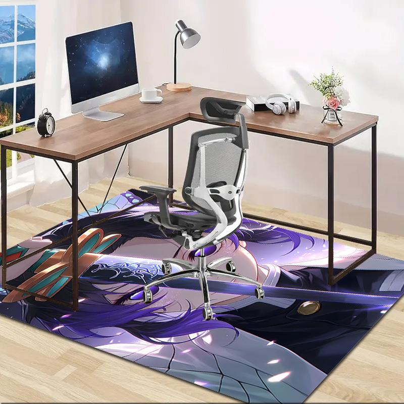 Kochou Shinobu Design Area Rug - Non-Slip, Soft & Cozy Floor Mat for Living Room, Bedroom, Office - Indoor/Outdoor Decorative Carpet
