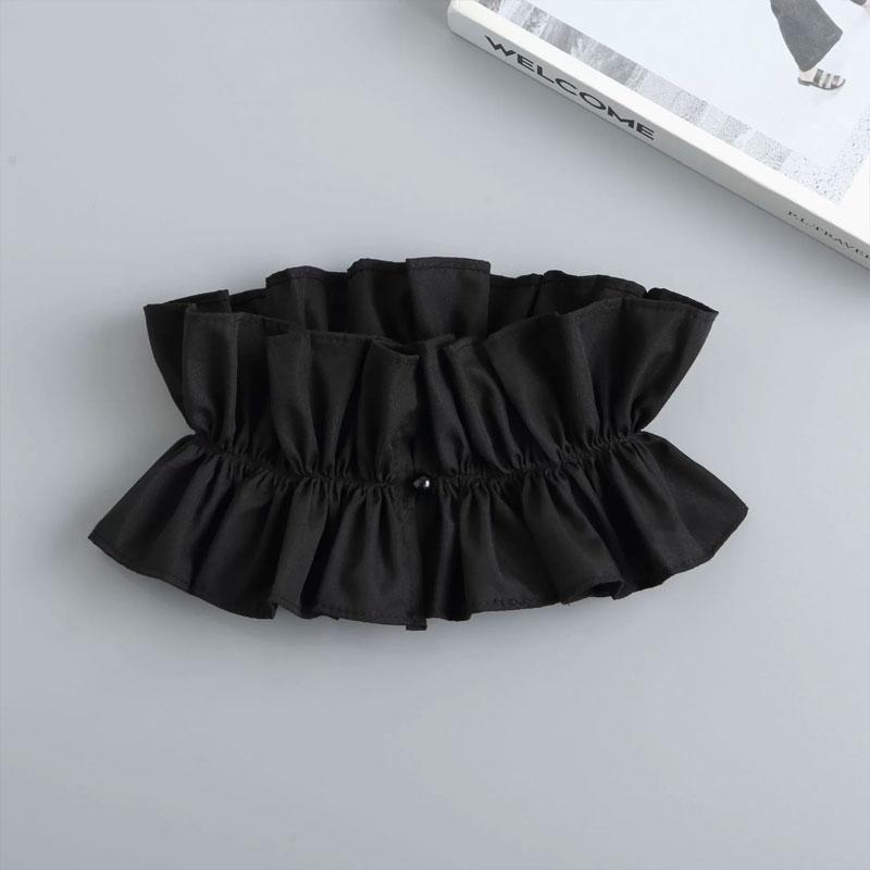 Унисекс Винтажный Многослойный Съемный Воротник с Рюшами Викторианский Эдвардианский Белый Костюмный Воротник