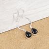 Black Onyx Cab Gemstone Jewelry, 925 Sterling Silver Earrings, Beautiful Onyx Silver Earrings For Thanksgiving Gift