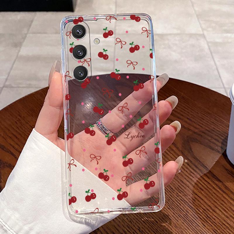 Для Samsung Galaxy S24 S24+ S24 Plus Чехол Samsung S24 Ultra Чехлы Прозрачный Силикон Мягкий ТПУ Задняя Крышка Милый Чехол для Телефона с Кроликом Кошкой