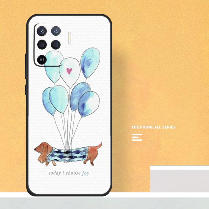 Мультяшный чехол такса сосиска для Oppo A5 A6 Pro A16 A76 A96 A17 A57 A40 A60 A80 A98 A58 A78 A18 A38 A54 A74 A94 A15