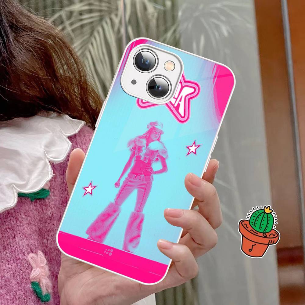 Emilia Mernes Mp3 Phone Case Tempered Glass For iphone 14 13 12 11 Pro Mini XS MAX 14Plus X XS XR Fundas