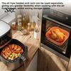 Kitchen Gadget for Air Fryer 2PCS Silicone Baking Pan with Handles, Square And Rectangular Versatile Accessory Oven Tray Set, Nonstick Liner Roasting
