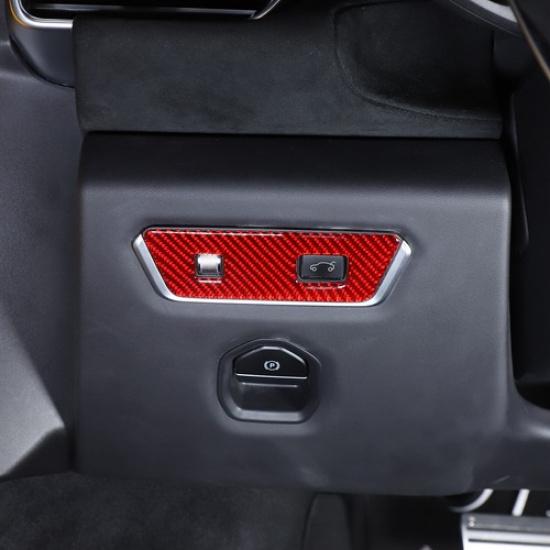 Red Carbon fiber Door Tailgate Switch Button Cover Trim For Lotus EMIRA -25