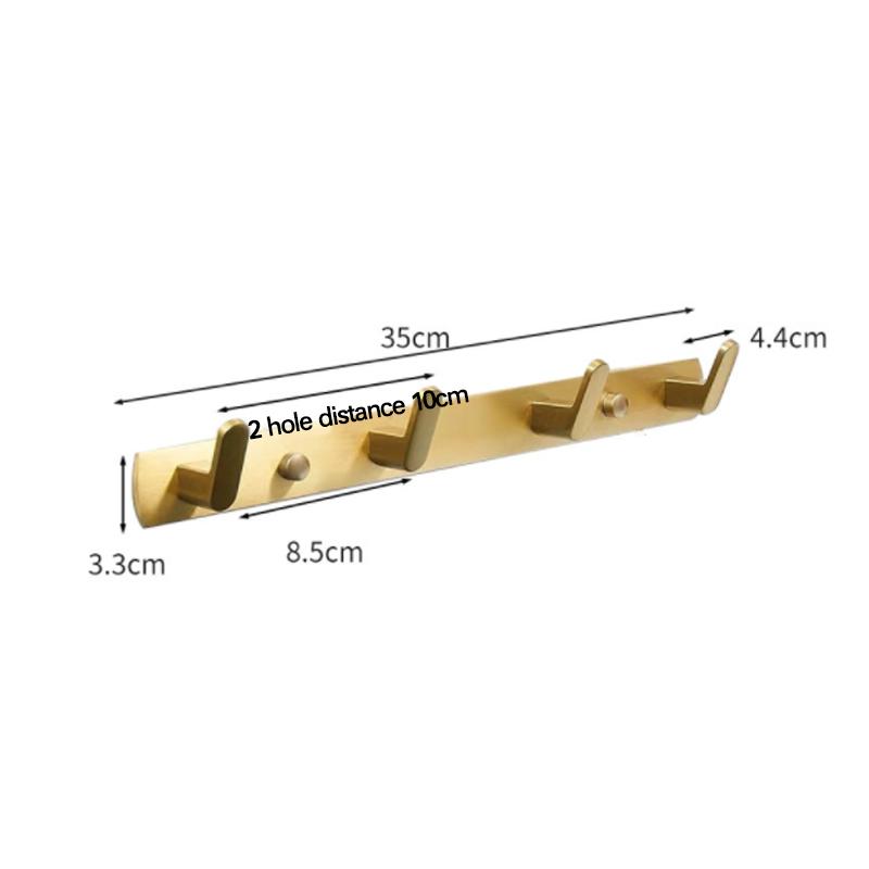 Алюминиевый крючок для халата, матовый золотой, белый, черный, креативный, 3, 4, 5, 6 рядов, настенный крючок для ванной, кухни, домашнего декора, держатель для ключей для полотенец