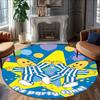1pc Banana Print Round Carpet Chair Round Carpet Suitable for Bedroom Living Room Home Decorative Carpet