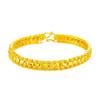Delicate Love Heart Golden Bracelet Alloy Flower Hollow Bracelet Ornaments Hand Chain Chinese Style Bangles Ladies