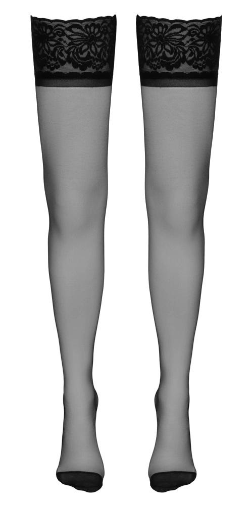 Cottelli LEGWEAR - Support Stockings with Decorative Seam and Lace 1