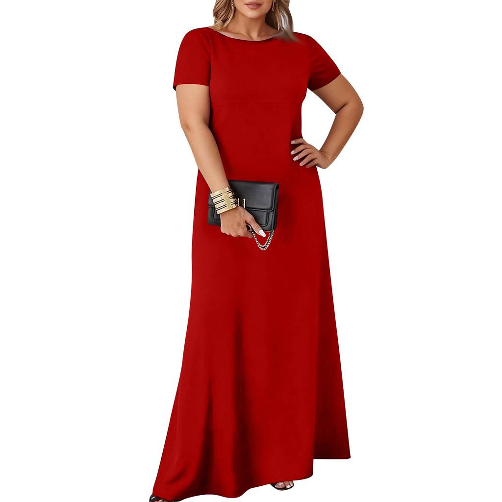 Женское повседневное цветное платье свободного кроя с короткими рукавами