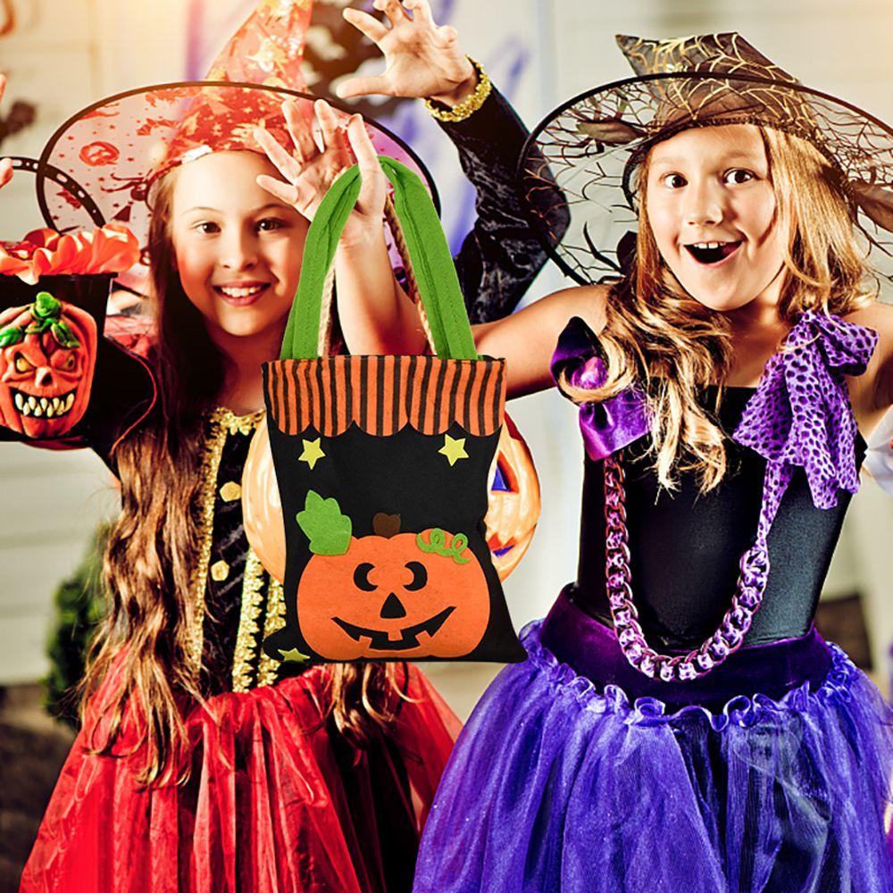 Halloween Decoration Props Trick Or Treat Non-woven Bag Gift Pouch Tote Bag Halloween Candy Bag