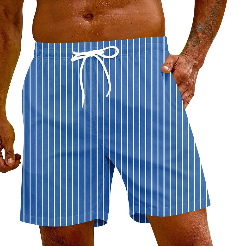 Мужские модные повседневные штаны для йоги с принтом и эластичным поясом, пляжные шорты