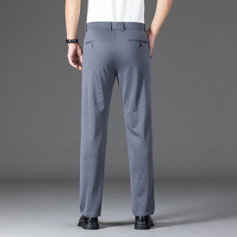 Мужские брюки из высокоэластичного материала Ice Silk: Износостойкая, устойчивая к царапинам, дышащая, удобная повседневная деловая одежда для весны и лета