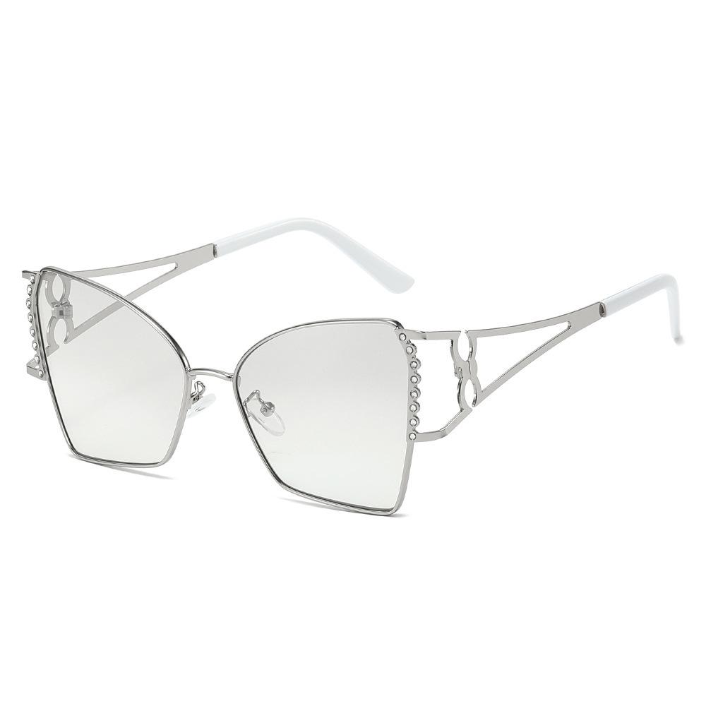 Luxury Fashion Diamond Gradient Polygonal Women Sunglasses Personality Hollow Design Street Casual Men Sun Glasses Uv400