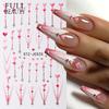 Nail Art Stickers Ins Valentine's Day Romantic Pink Love Arrow Back Adhesive Nail Stickers