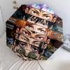 1 PC Automatic Folding Umbrella - Jujutsu Kaisen Pattern Portable Foldable Design With 8 Ribs Christmas Birthday Gifts