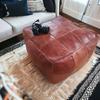 Amazing Square Ottoman Pouffe, Moroccan Leather Pouf, Square Pouf, Ottoman Square Pouf, Pouf Footstool