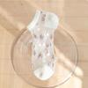 1 Pair Invisible Socks All Match Elastic Breathable Short Weaving Sole Cool Polyester Transparent Design Women Socks Shoes Accessories