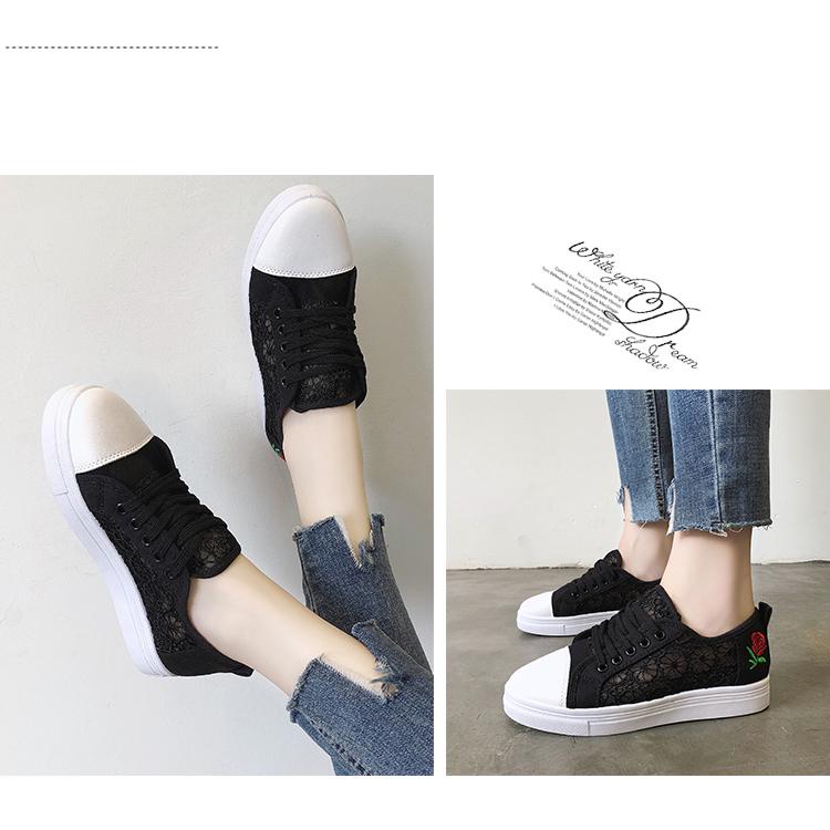 Кроссовки, женская модная дышащая летняя повседневная обувь на платформе, кружевная обувь для отдыха на плоской подошве, белая парусиновая женская обувь из вулканизированной ткани