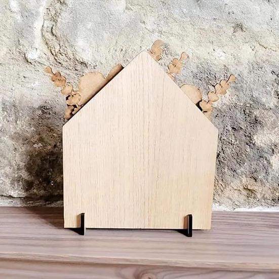 Деревянная цветочная открытка с подставками Экологичный персонализированный конверт Цветочная коробка Подарок на День матери