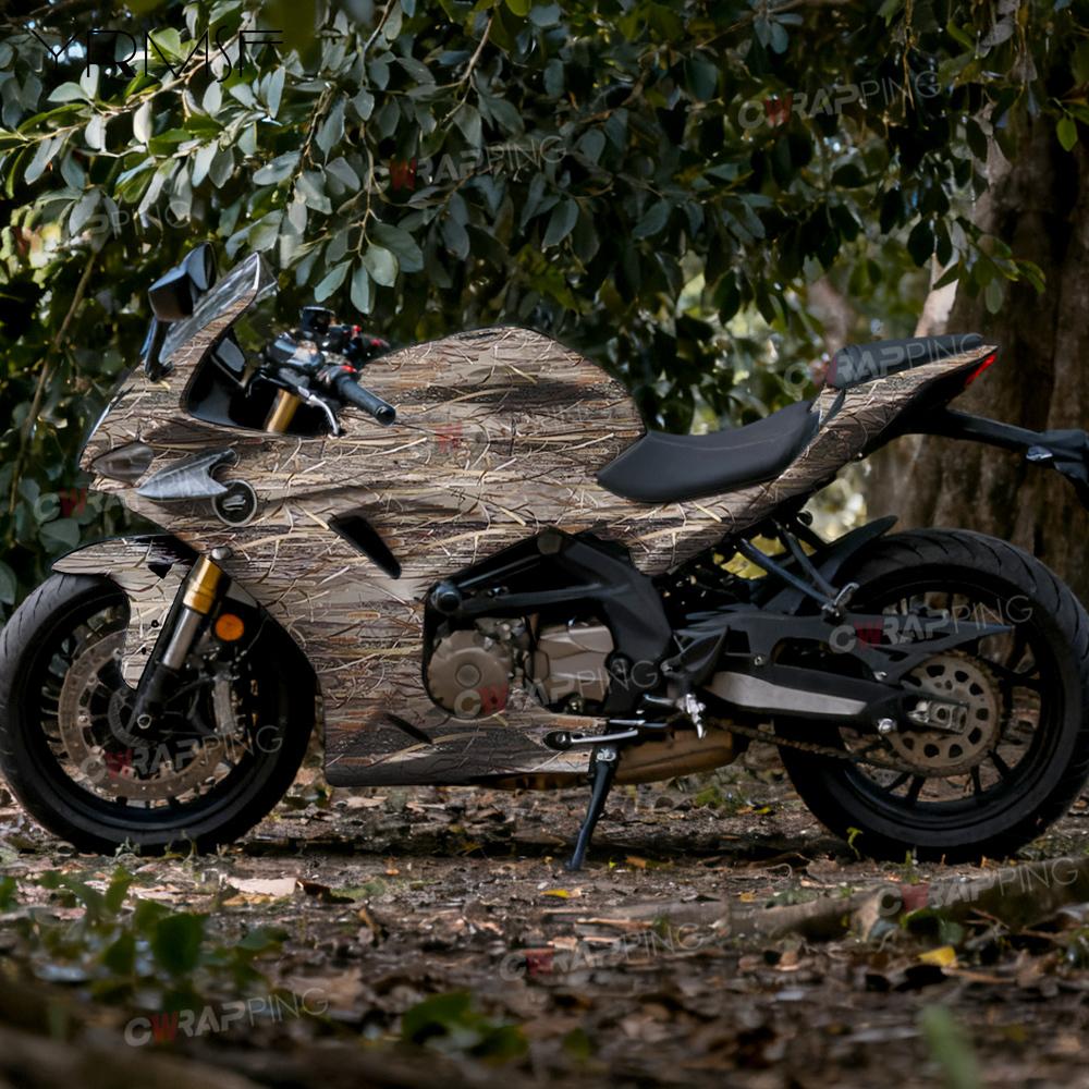 Виниловая пленка для автомобиля без пузырьков для бака, внедорожников, наружных украшений, камуфляжная, водонепроницаемая, деревья, трава, покрытие кузова