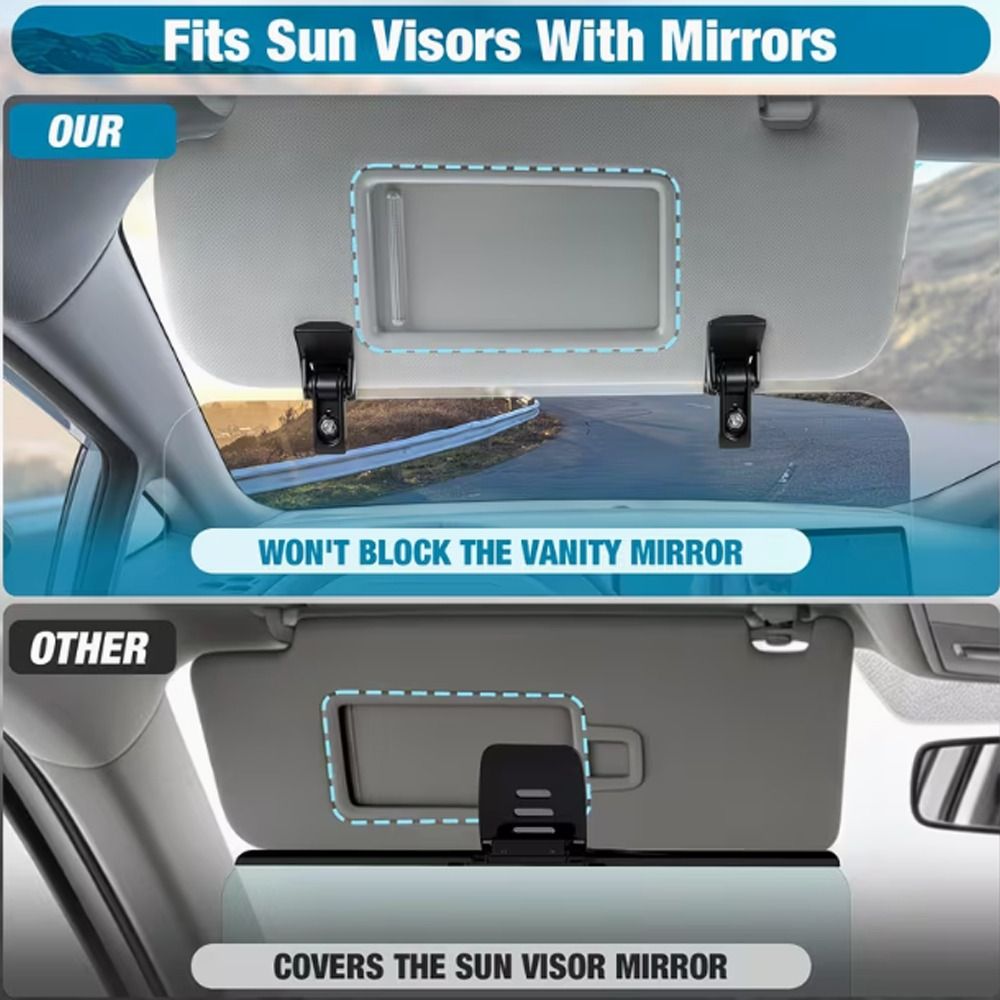 UV Blocking Car Sun Visor Adjustable Sun Visor Extender HD Night Vision Goggle Reduces UV Rays