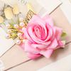 high qualityFive-piece Set Of Women's Elegant Hairpins - Rose Flower Design, Polyester Fiber - Spring & Summer Wedding Bridal Head Accessories | Hand