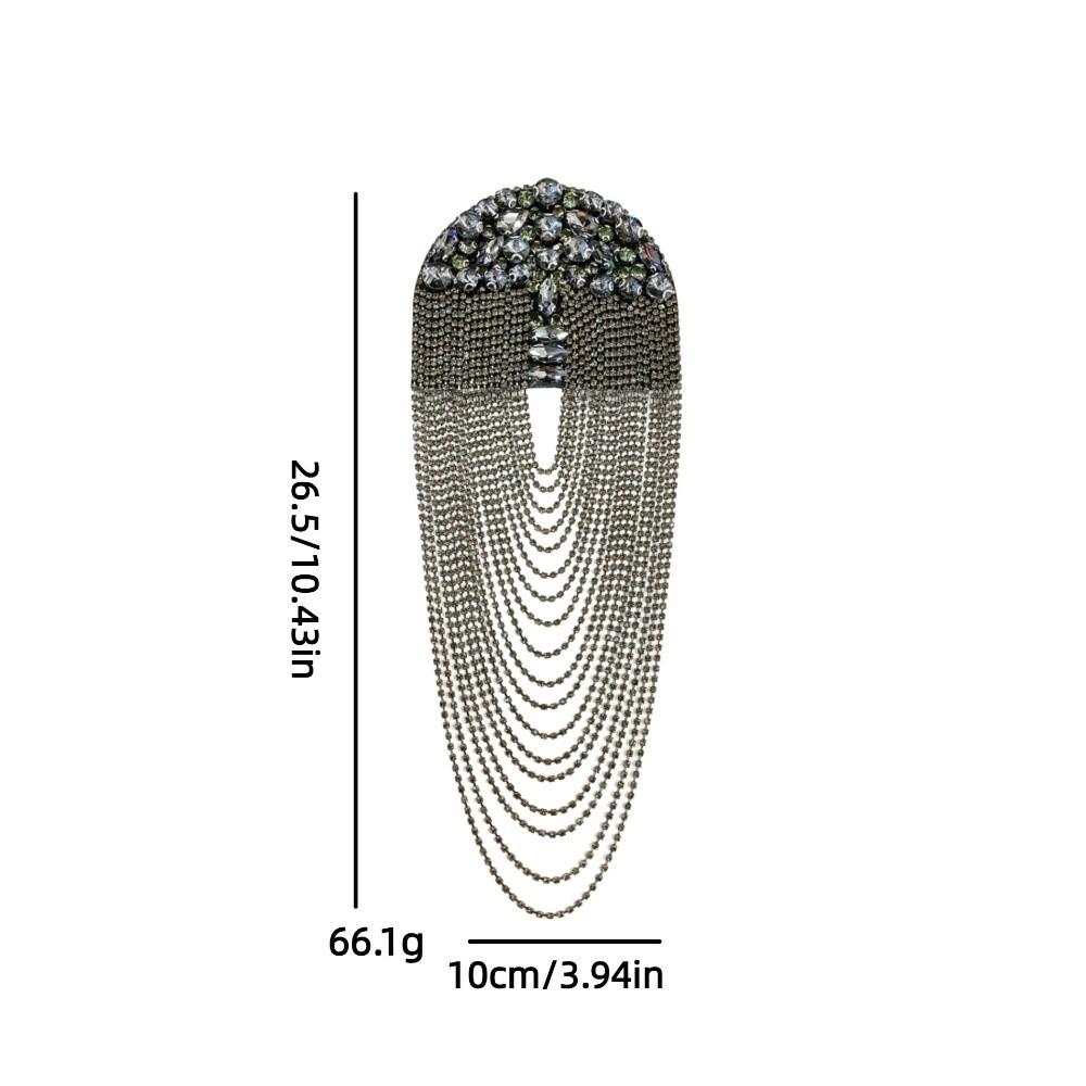 Zinc Zinc Alloy Tassel Epaulettes Rhinestone Shoulder Mark Classic Shoulder Board Choir Performance