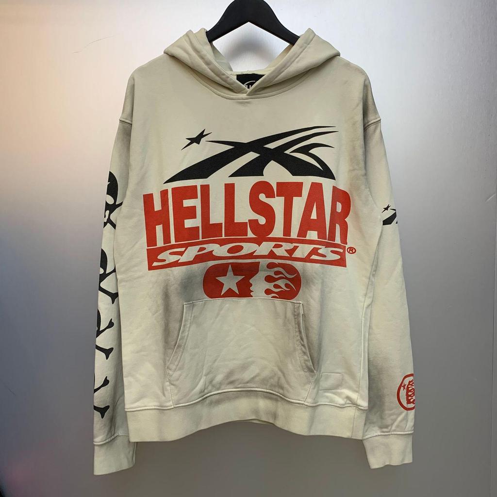 Hellstar Distressed Retro Loose Zipper Pure Cotton Hoodie - American Hip Hop Style