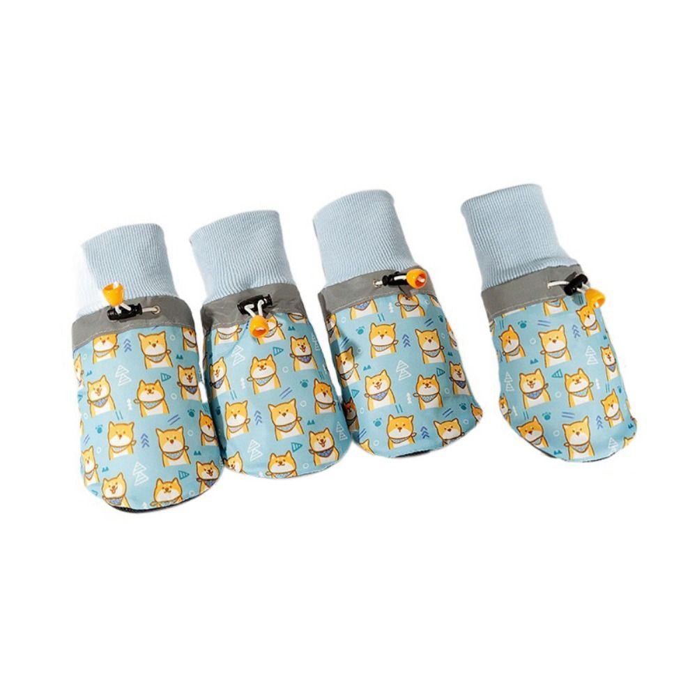 4 шт./компл. нескользящие чехлы для больших собак, мягкие, для обуви, нескользящие, для улицы/дома