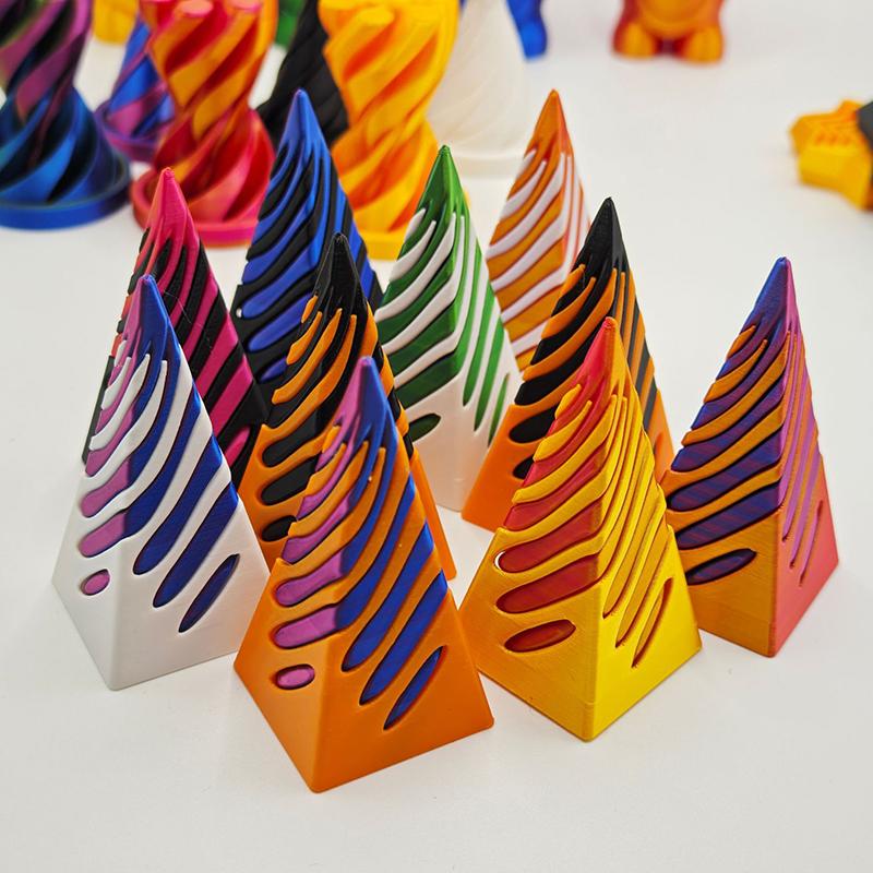 1 шт. Детская 3D-печатная игрушка-непоседа в виде спирального конуса, Невозможная пирамида, Сквозная скульптура, Антистресс, Снятие тревоги, Игрушка для взрослых