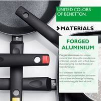 UNITED COLORS OF BENETTON Poêle grill 28 x 4,2 cm aluminium forgé, convient pour induction