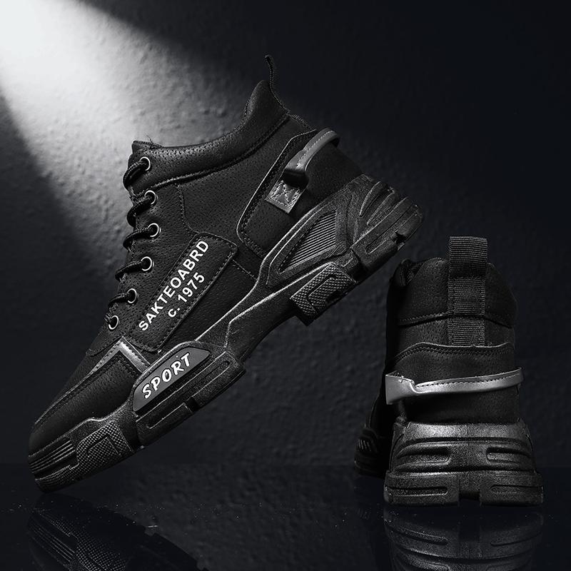 Мужские повседневные ботинки с мягкой подошвой, противоскользящие, рабочие, уличные ботинки Four Seasons, студенческие, спортивные, модные, молодежные, универсальные, модные ботинки