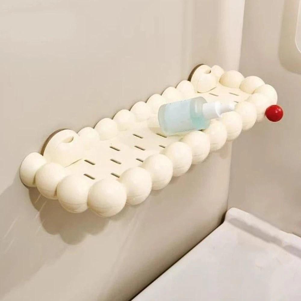 Plastic Wall Shower Shampoo Rack Punch Free Wall Display Shelf Bathroom Shelves Bathroom