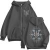 Anime Jujutsu Kaisen Gojo Satoru Six Eyes Zipper Hoodie Vintage Fashion Men Women Sweatshirt Loose Autumn Fleece Casual Jackets