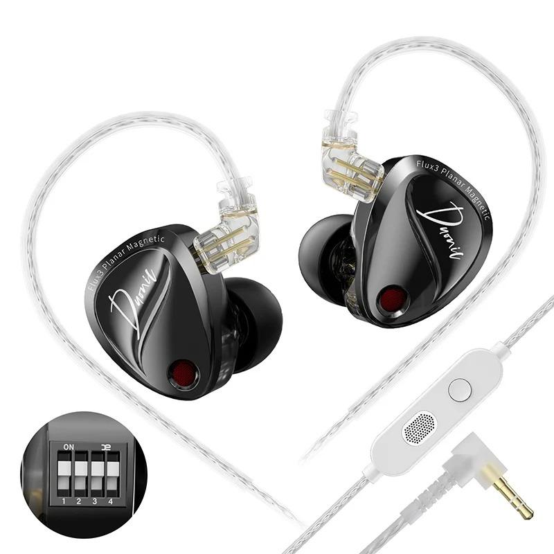 KZ Duonic In-Ear Wired Earphones with Super Stroke Three Magnetic Planar Driver Earphone HM Acoustic Tuning HiFi IEM